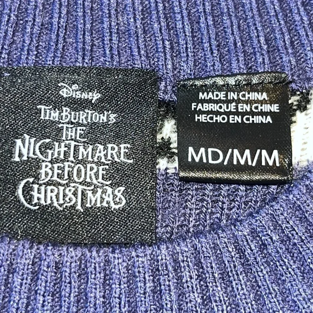 DISNEY THE NIGHTMARE BEFORE CHRISTMAS JACK SKELLINGTON KNIT SWEATER - EUC - M
